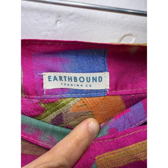 Earthbound reversible wrap asymmetrical midi skirt womens bohemain fairy cottage - Picture 4 of 8